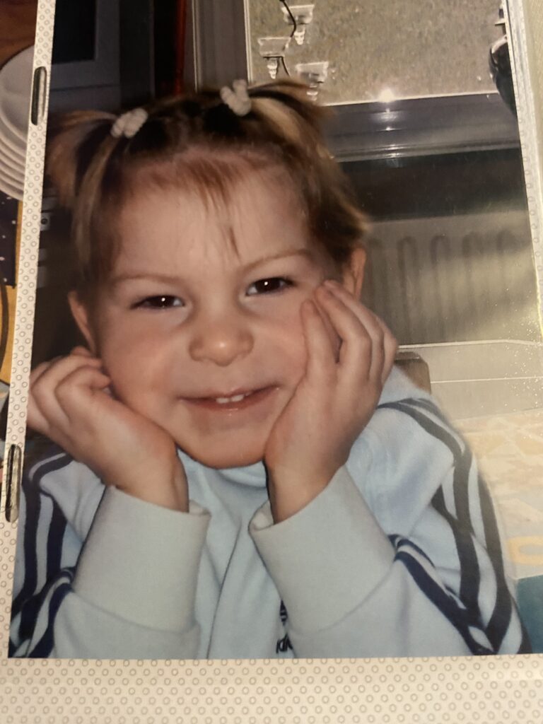 Ik was toen 3 jaar.